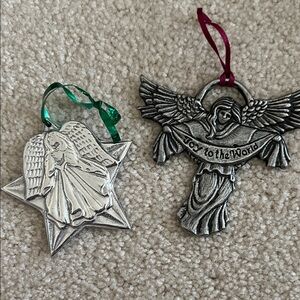 Bundle of 2 Pewter Ornaments- EC